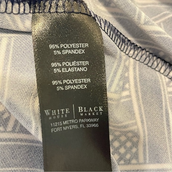 White House Black Market Basket Weave Printed Halter Top XS - Picture 7 of 9